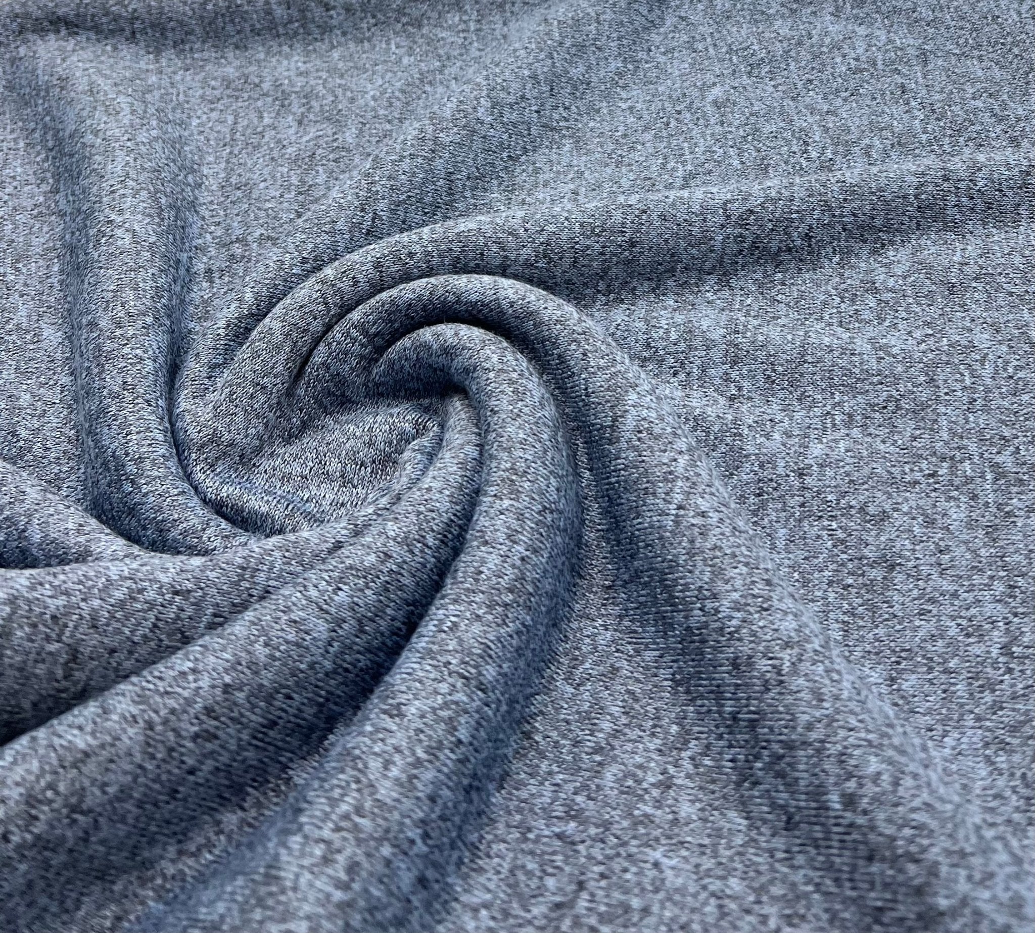Light Blue Melange Knit Stretch Fabric - T9 Fabrics